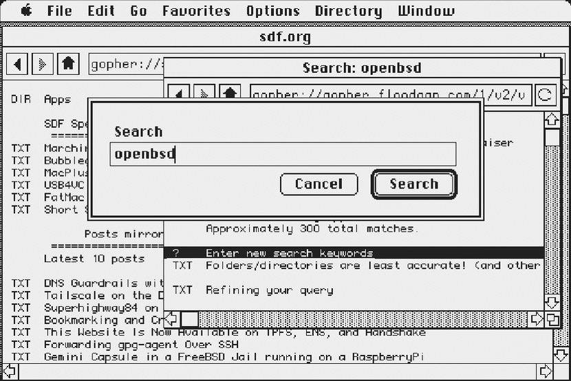 Geomys multi-window with search