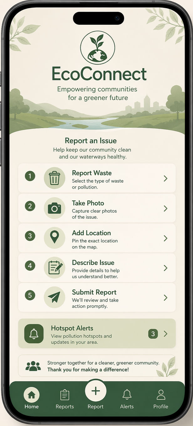 EcoConnect app screen