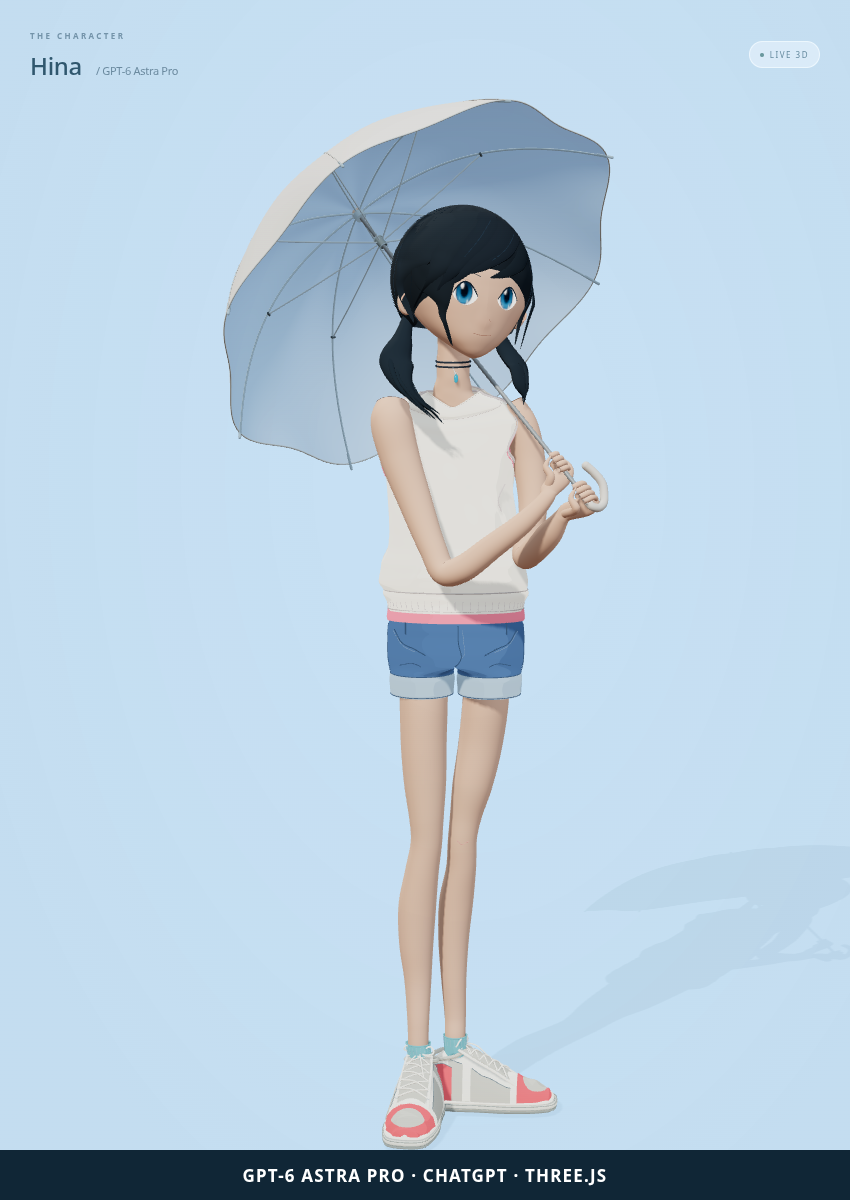 Hina:撑伞角色的程序建模与四面检查