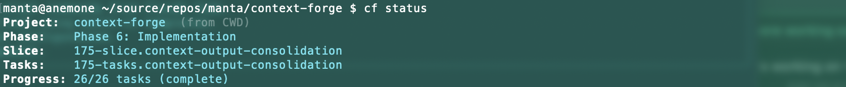 cf status output