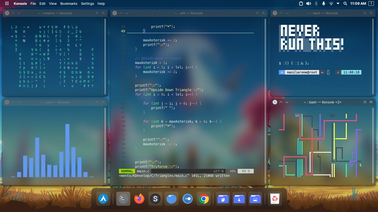 the glorious kde plasma setup