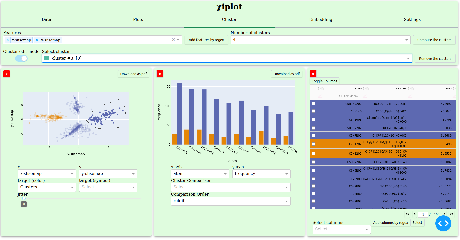 Screenshot of xiplot