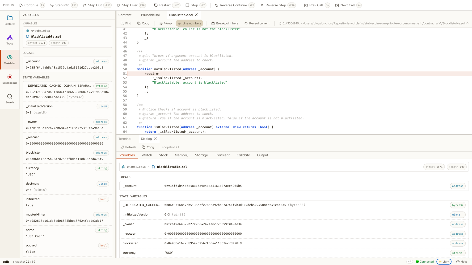 EDB Web UI screenshot (light theme)