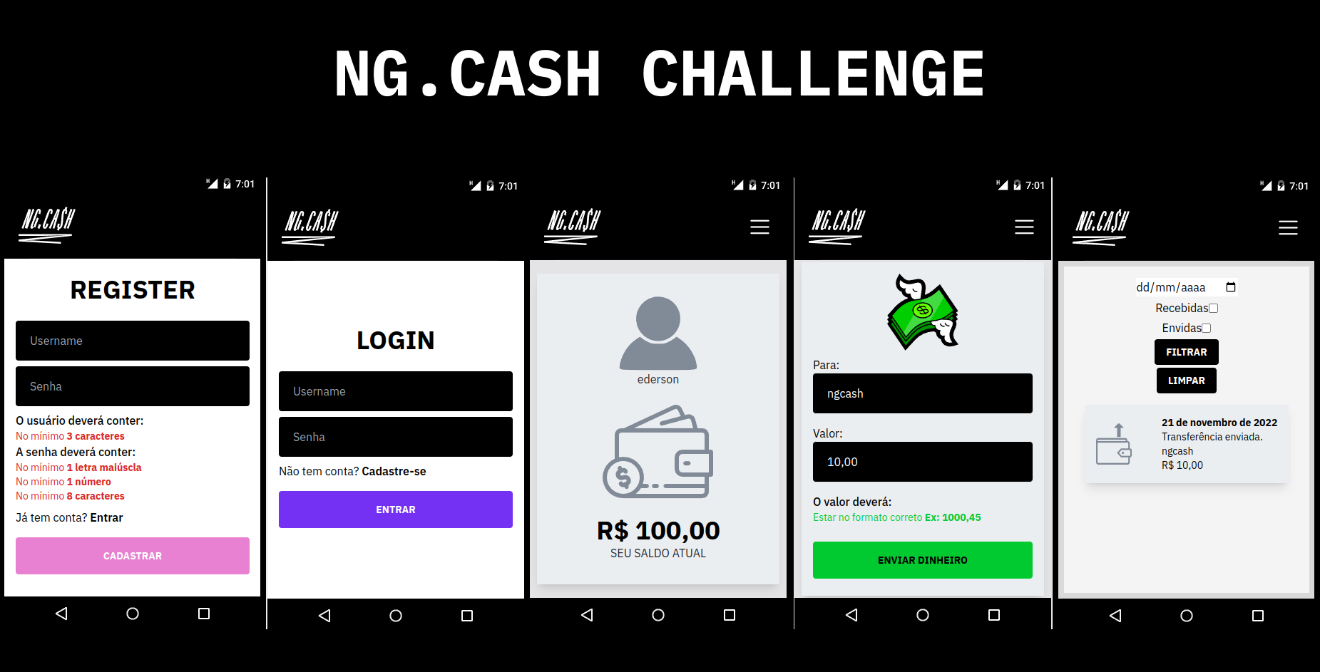 NG.CASH CHALLENGE