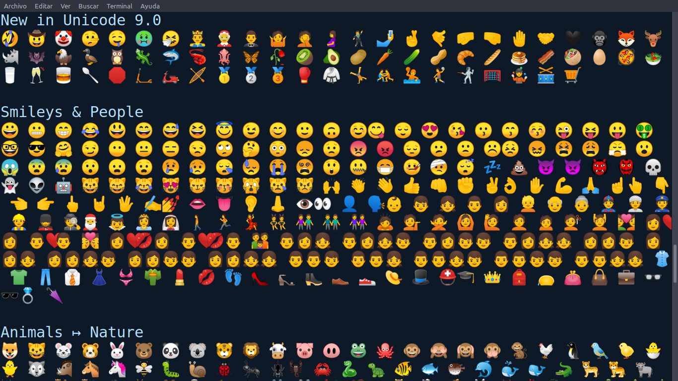 Terminal wit Emojix