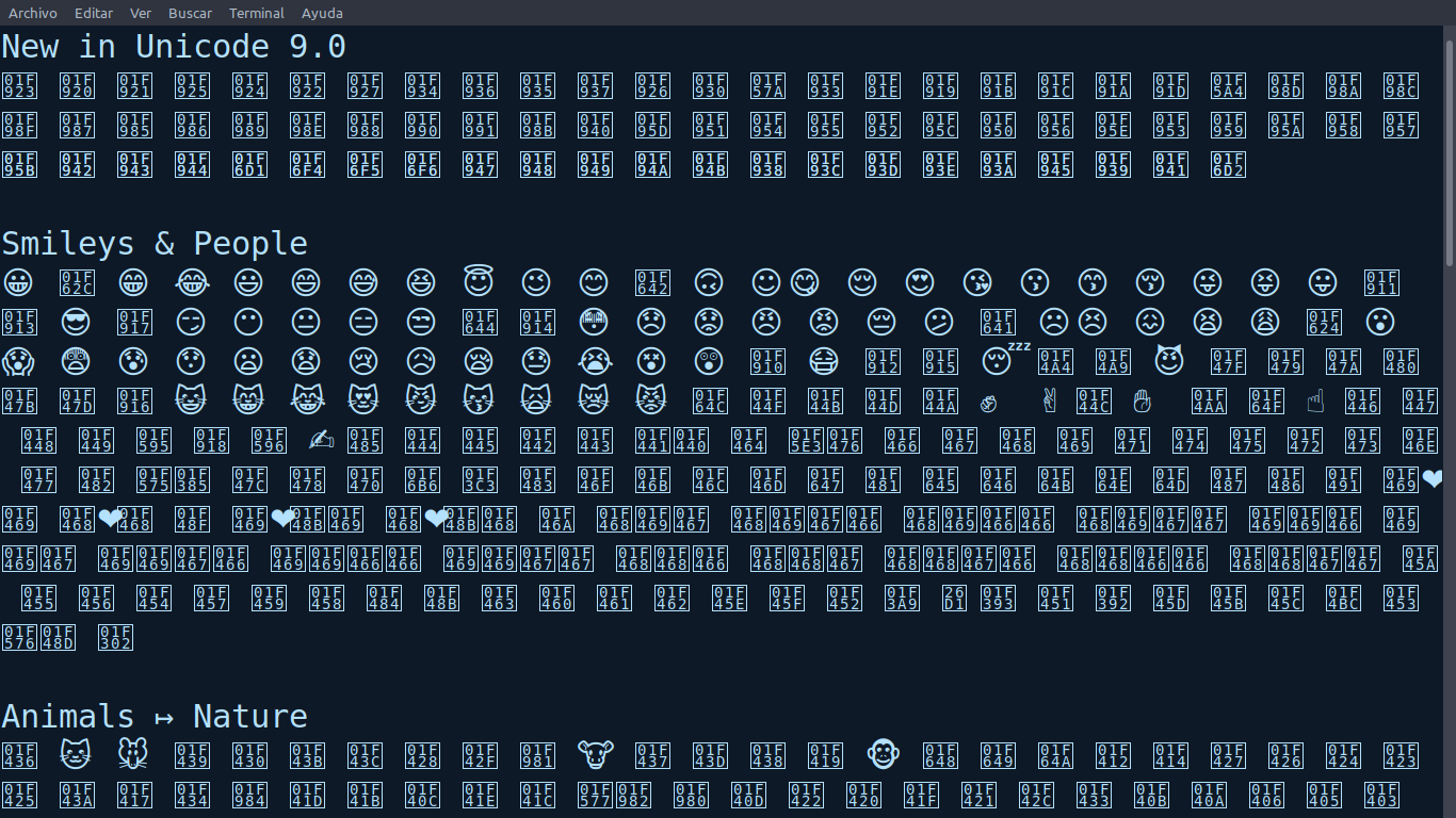 Terminal without Emojix