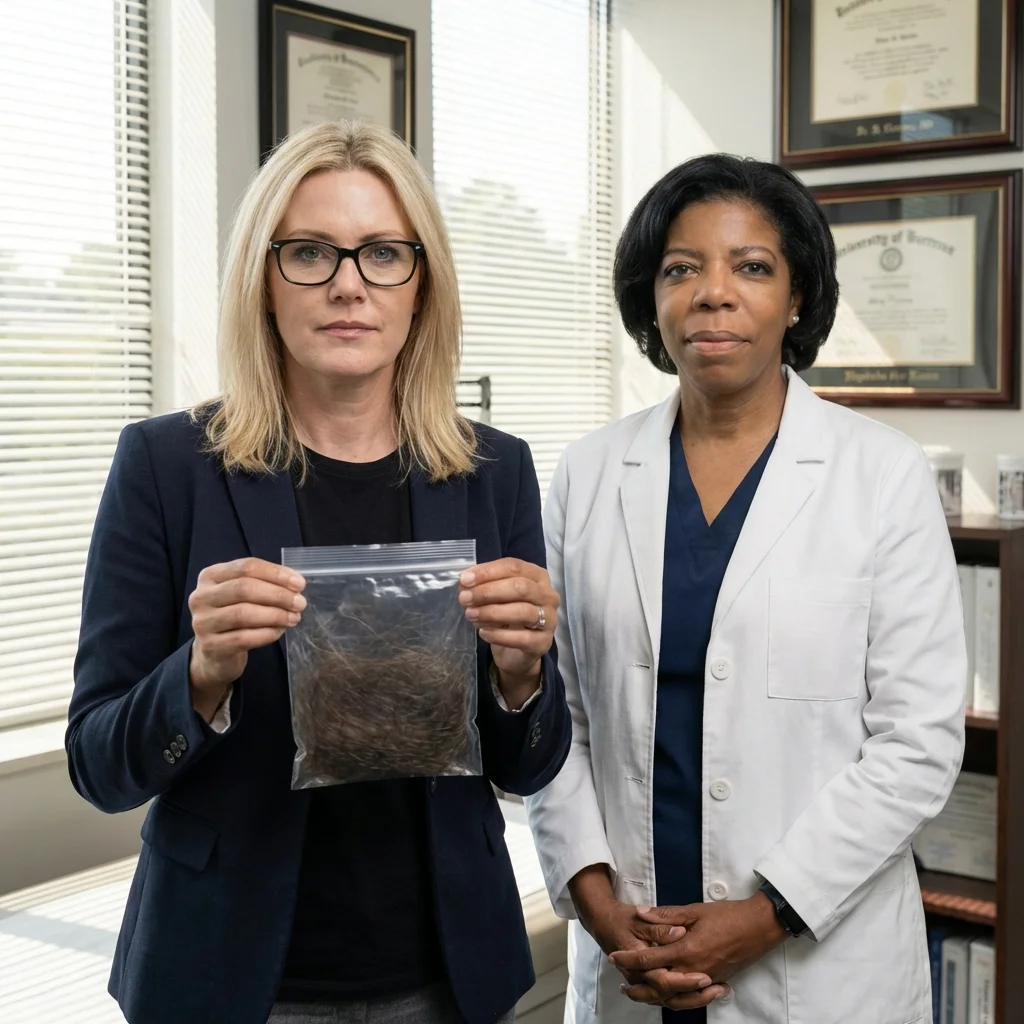 Lisa and Dr. Holmes self-testing shed diary