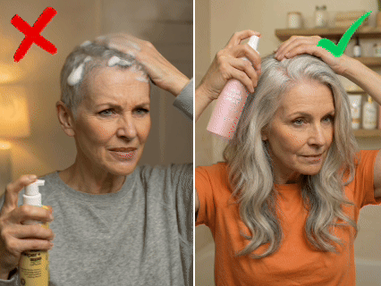 Hair Helper Spray demonstration