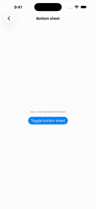 Bottom sheet