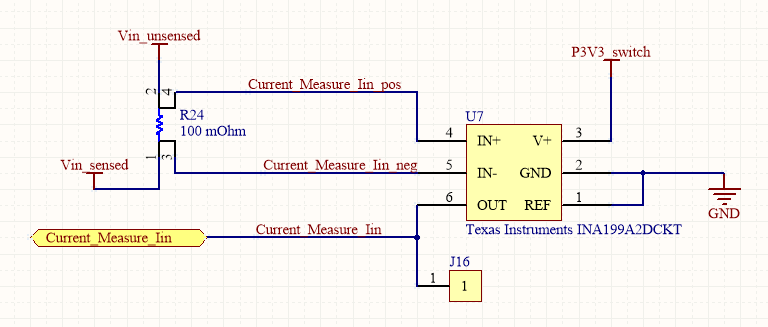 Schematics of the current monitor