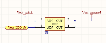 Schematics of the Step-Down linear regulator