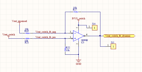 Schematics of the feedback circuit