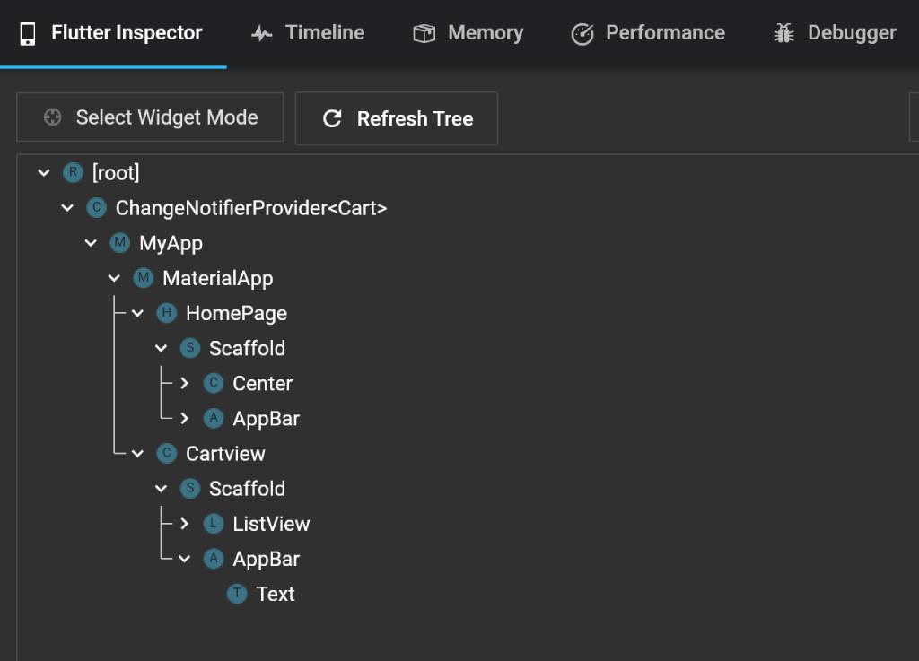 Preview Flutter Widget Tree in Dev Tools