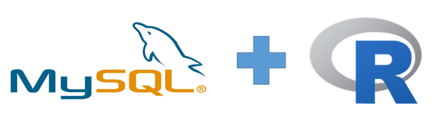 MySQL + R logos