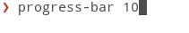 progress-bar.sh in action on light terminal