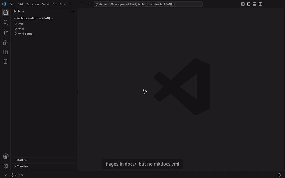 Pages in docs/ with no mkdocs.yml: use them, and only mkdocs.yml is created, with the nav from folders and titles