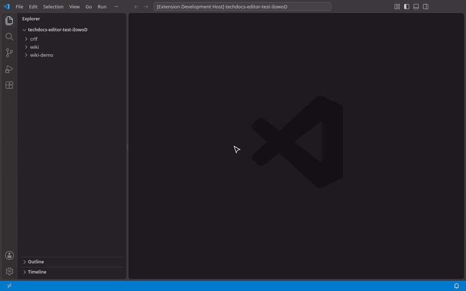 The Check view groups what TechDocs needs by kind; a click goes to the line; Fix shows the diff before applying