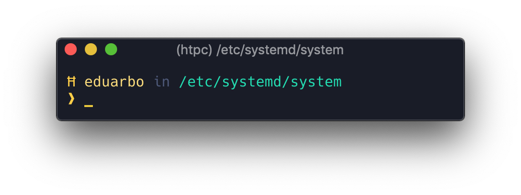 Simpl username and host symbol