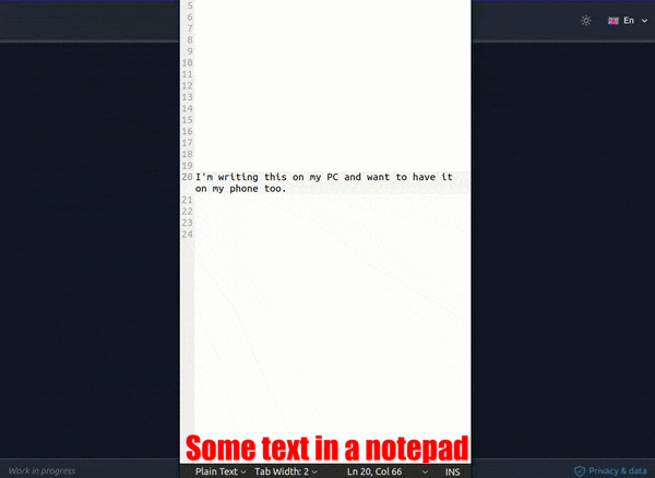 Cross Clipboard demo