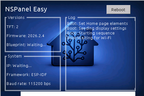 Boot page Initializing