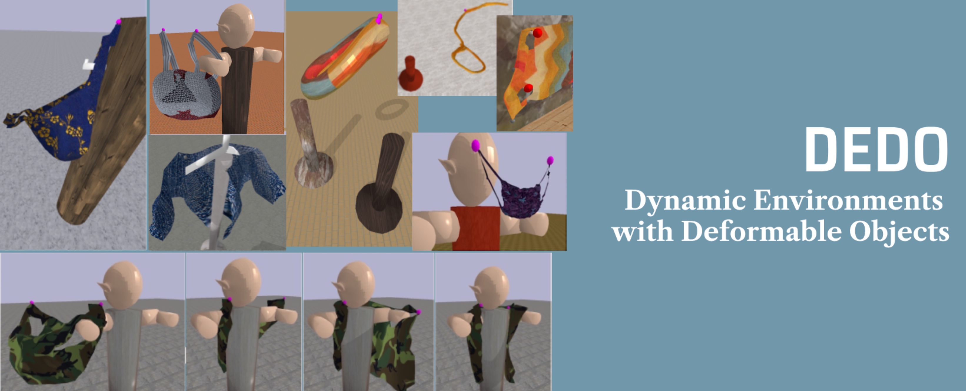 DEDO  - Dynamic Environments with Deformable Objects