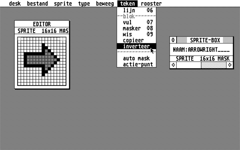 Screenshot with open drawing menu