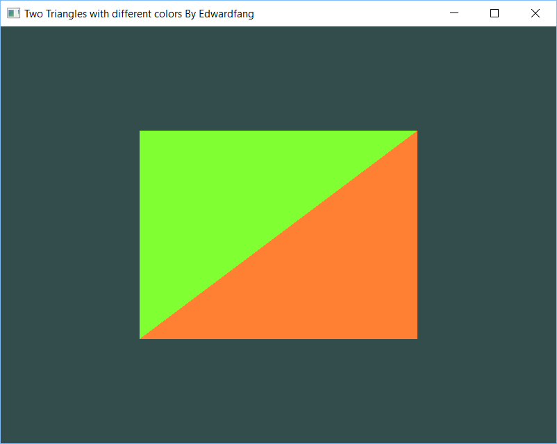 Two Triangles with different colors
