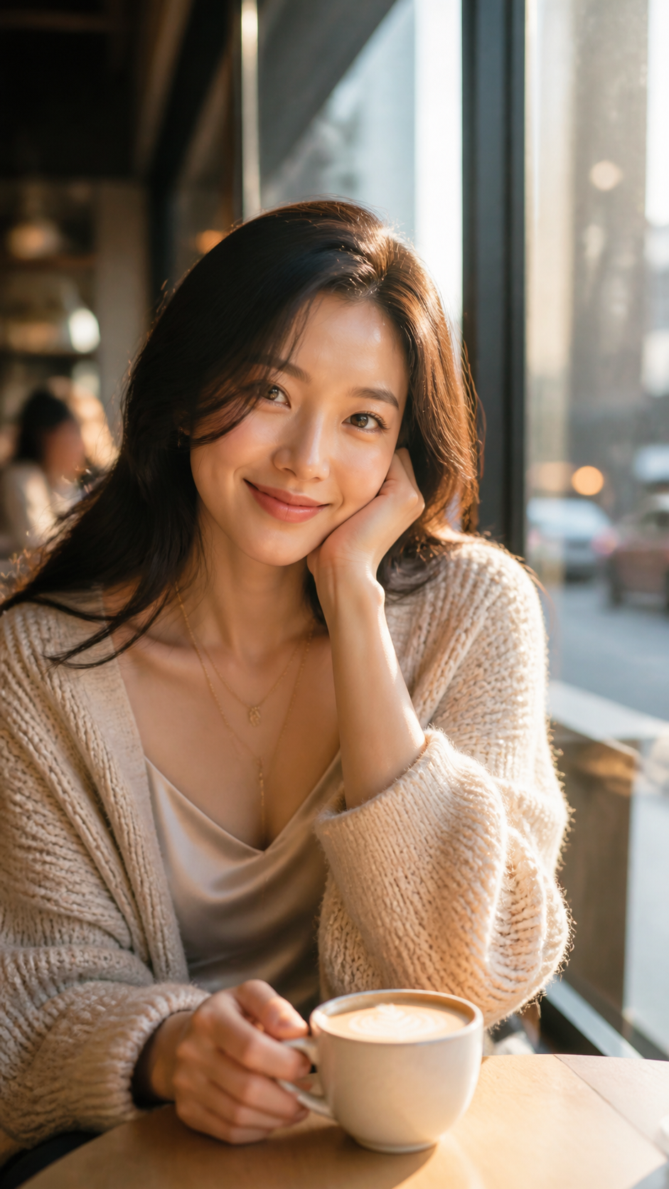 Coffeehouse Golden Hour Portrait