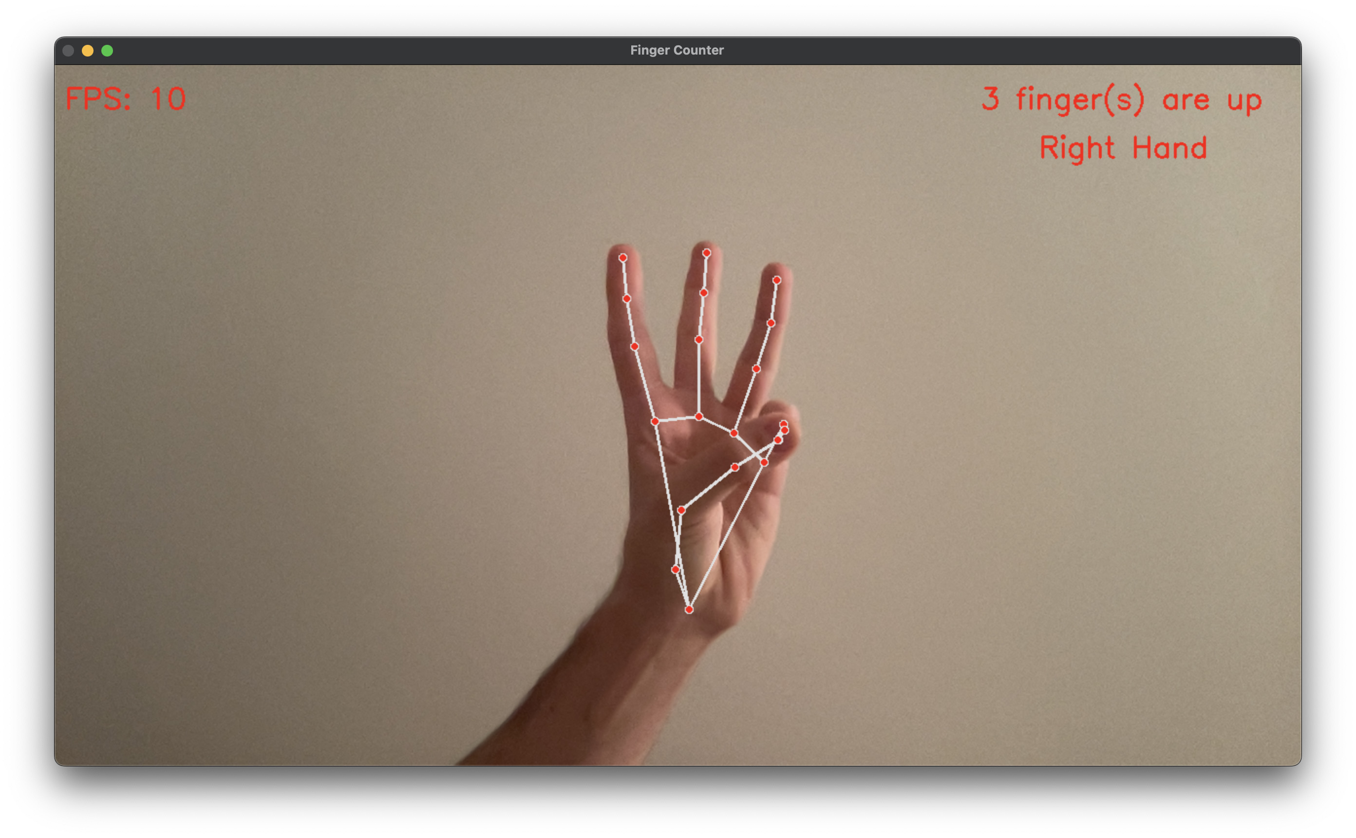 Screenshot 3 - Right Hand with 3 Fingers