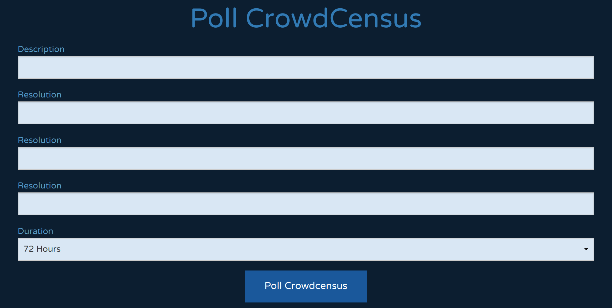 Create Census Screen