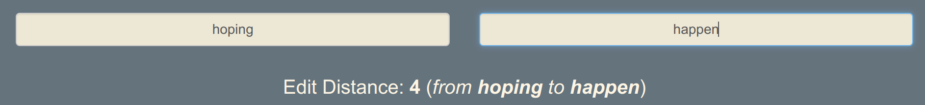 Edit Distance Calculation GitHub - efournier92/EditDistanceCalculator: A small application for ...