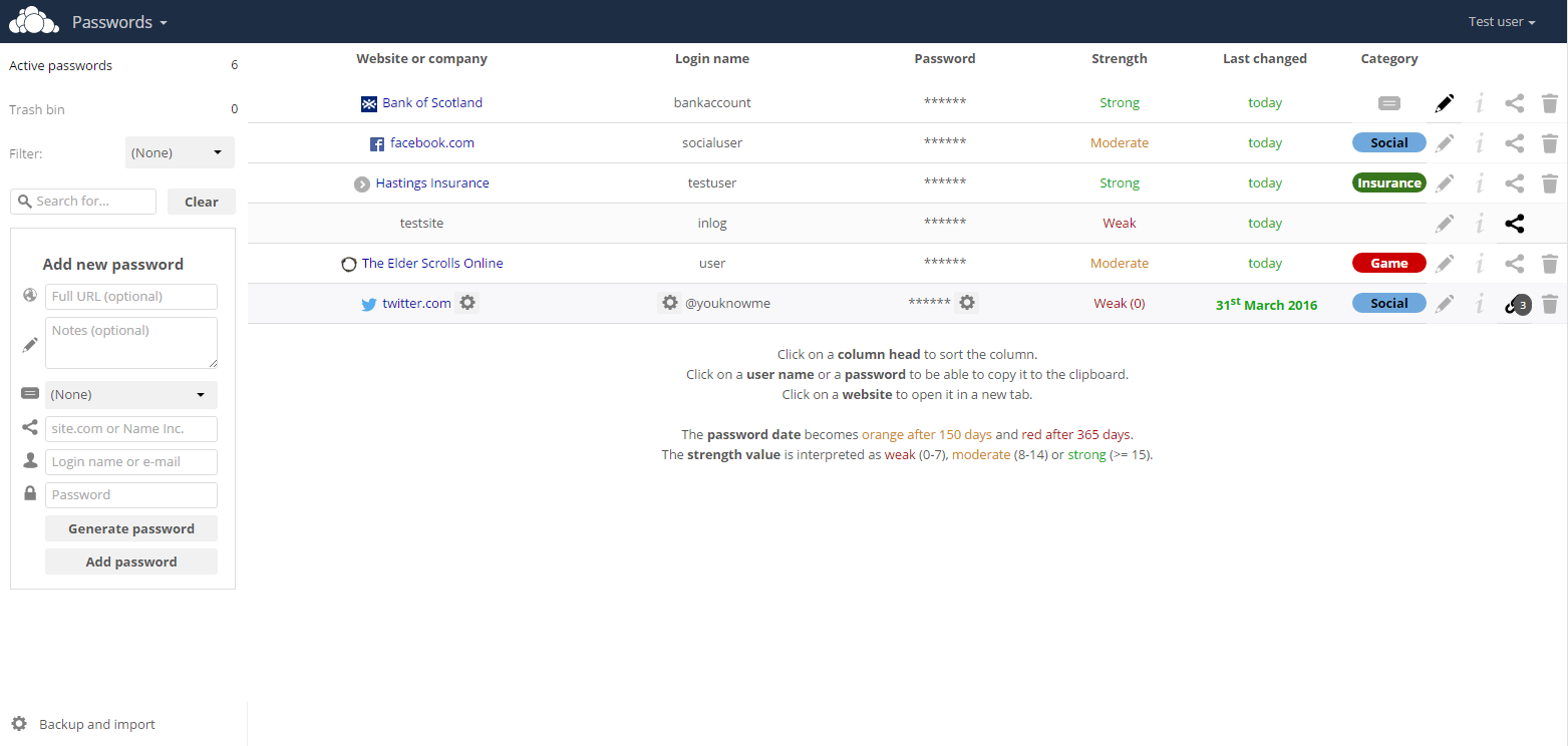 Overview of ownCloud Passwords