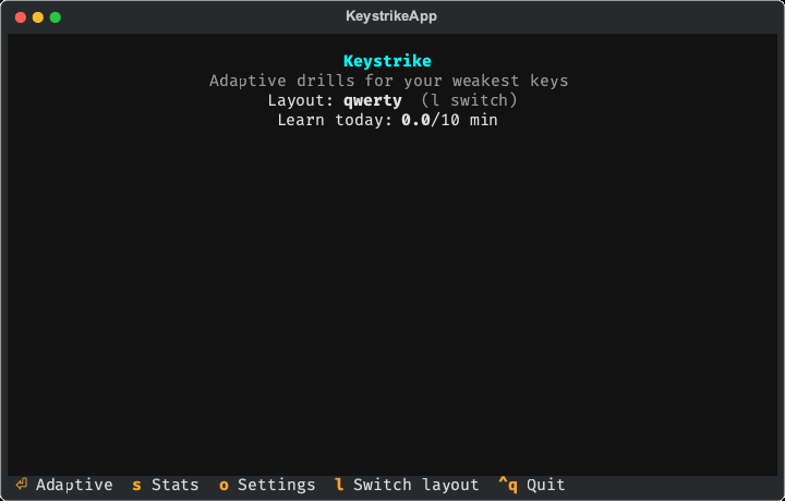 Keystrike demo