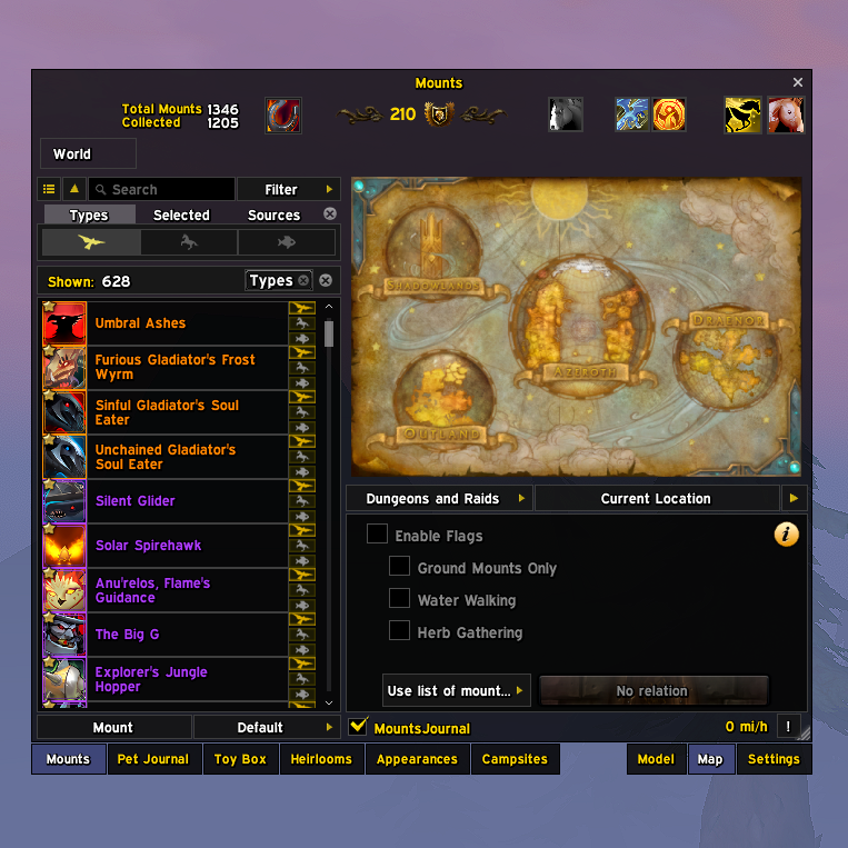 Map tab