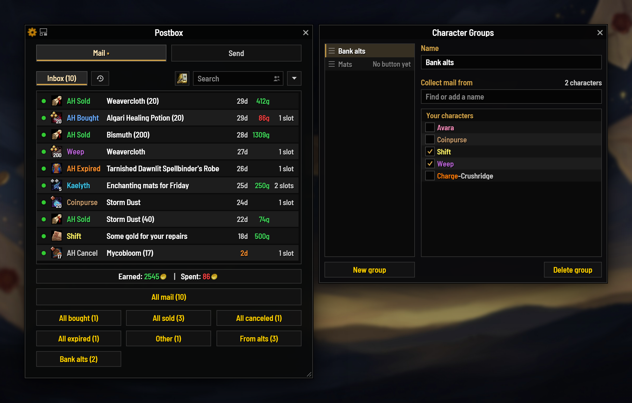 Character Groups