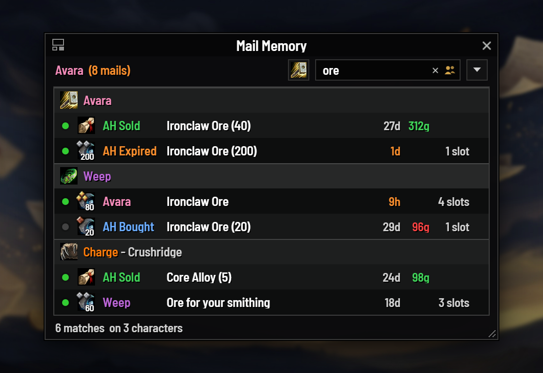 Mail Memory