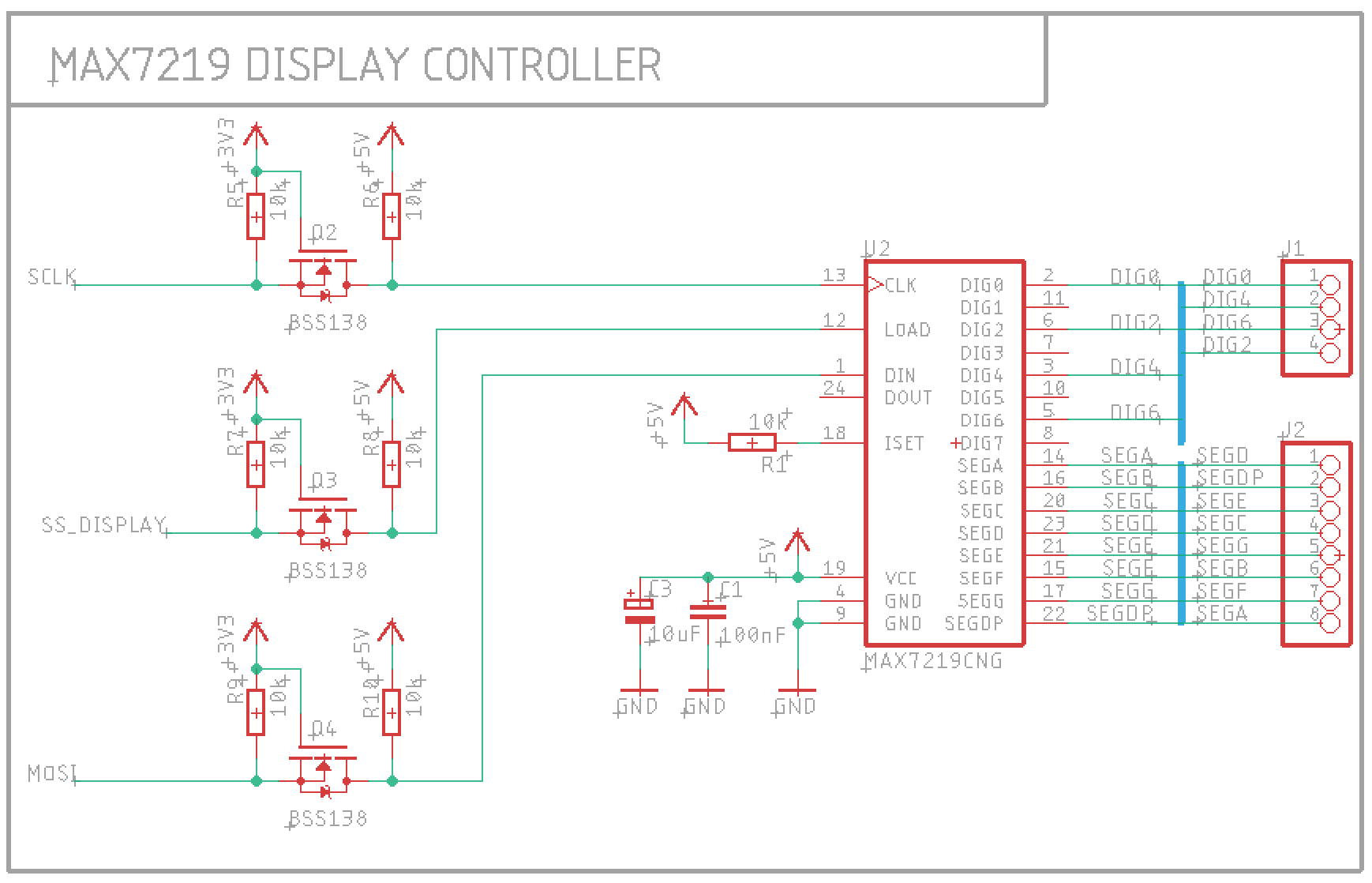 MAX7219-based display controller