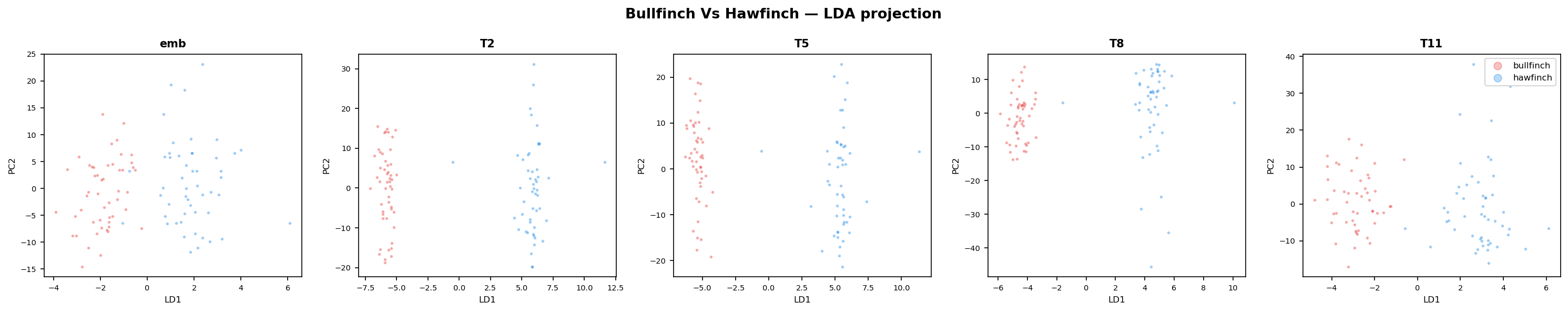 Bullfinch vs Hawfinch LDA
