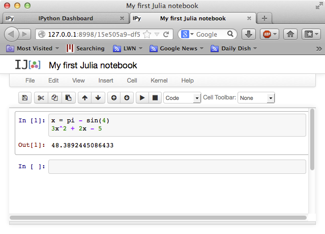 IJulia notebook