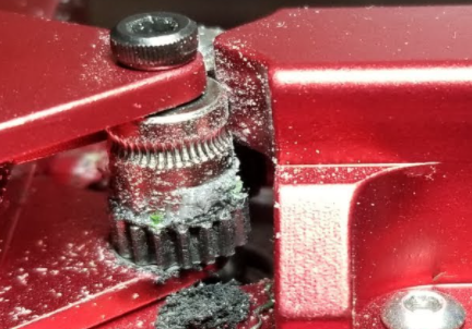 Dual gear extruder wear