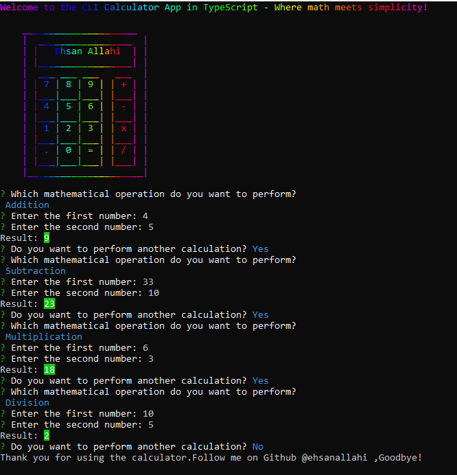 TypeScript Calculator Logo