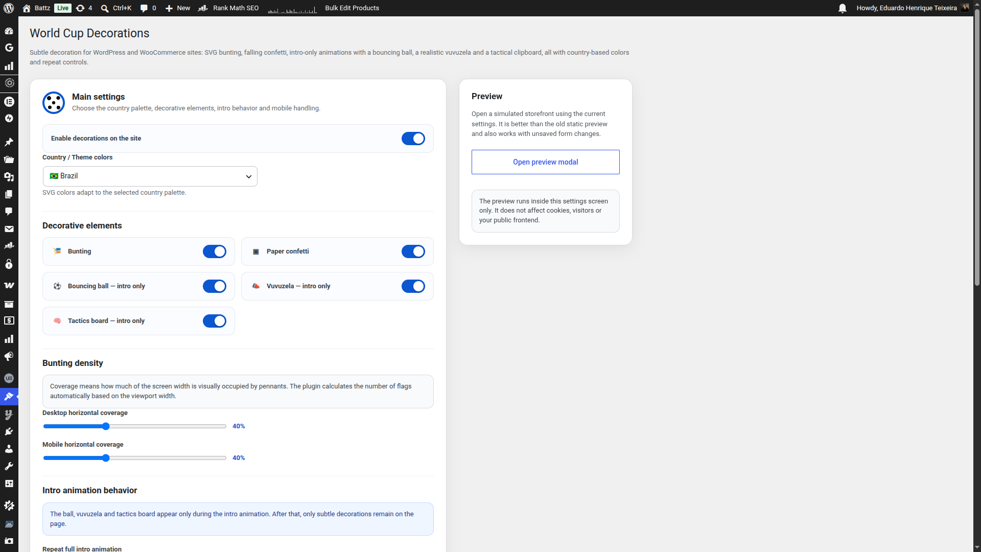 Configuration screenshot