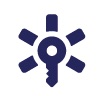Ownpass logo 2 - the key on an asterisk