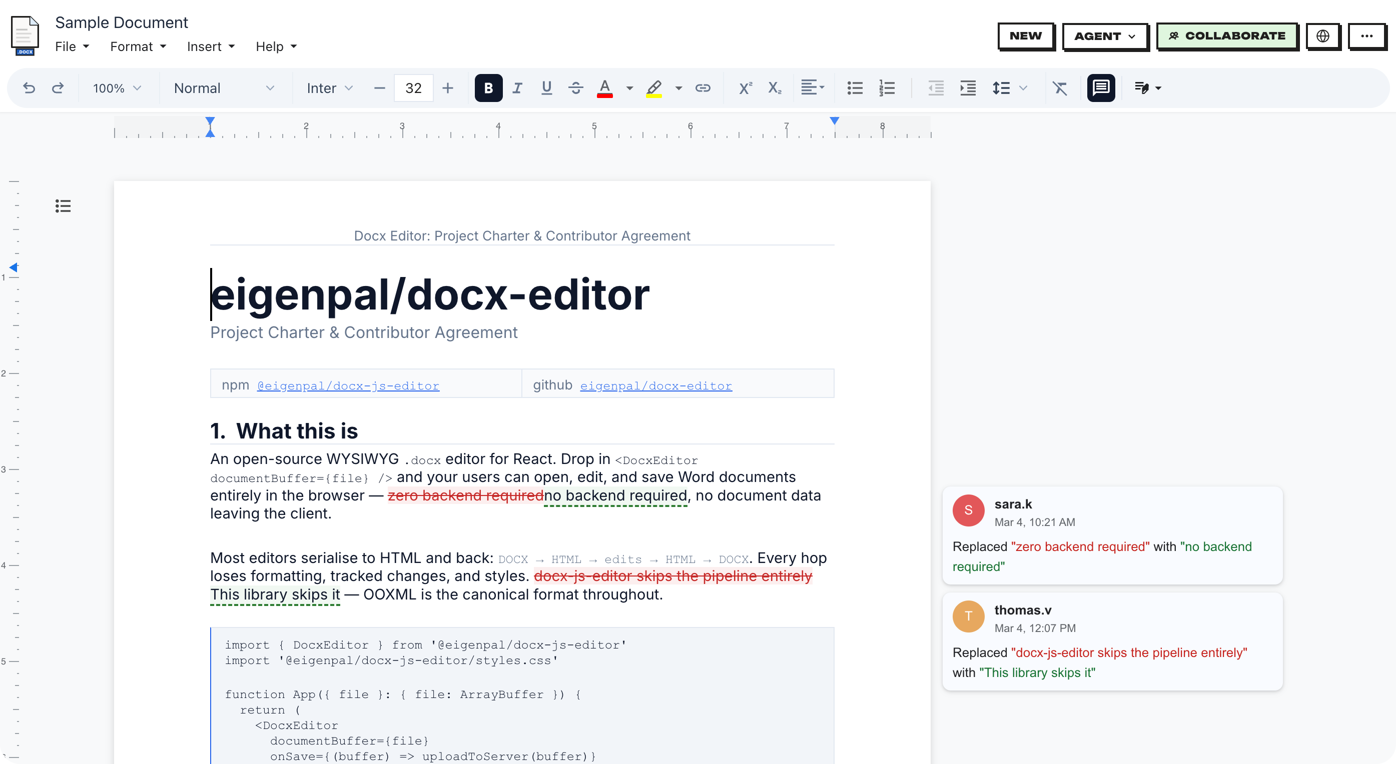 docx-editor screenshot