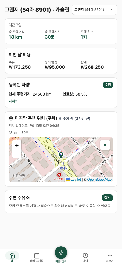 차량 개요 (내연차)