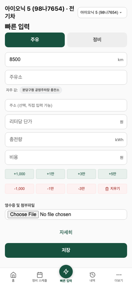 빠른 입력 (전기차)