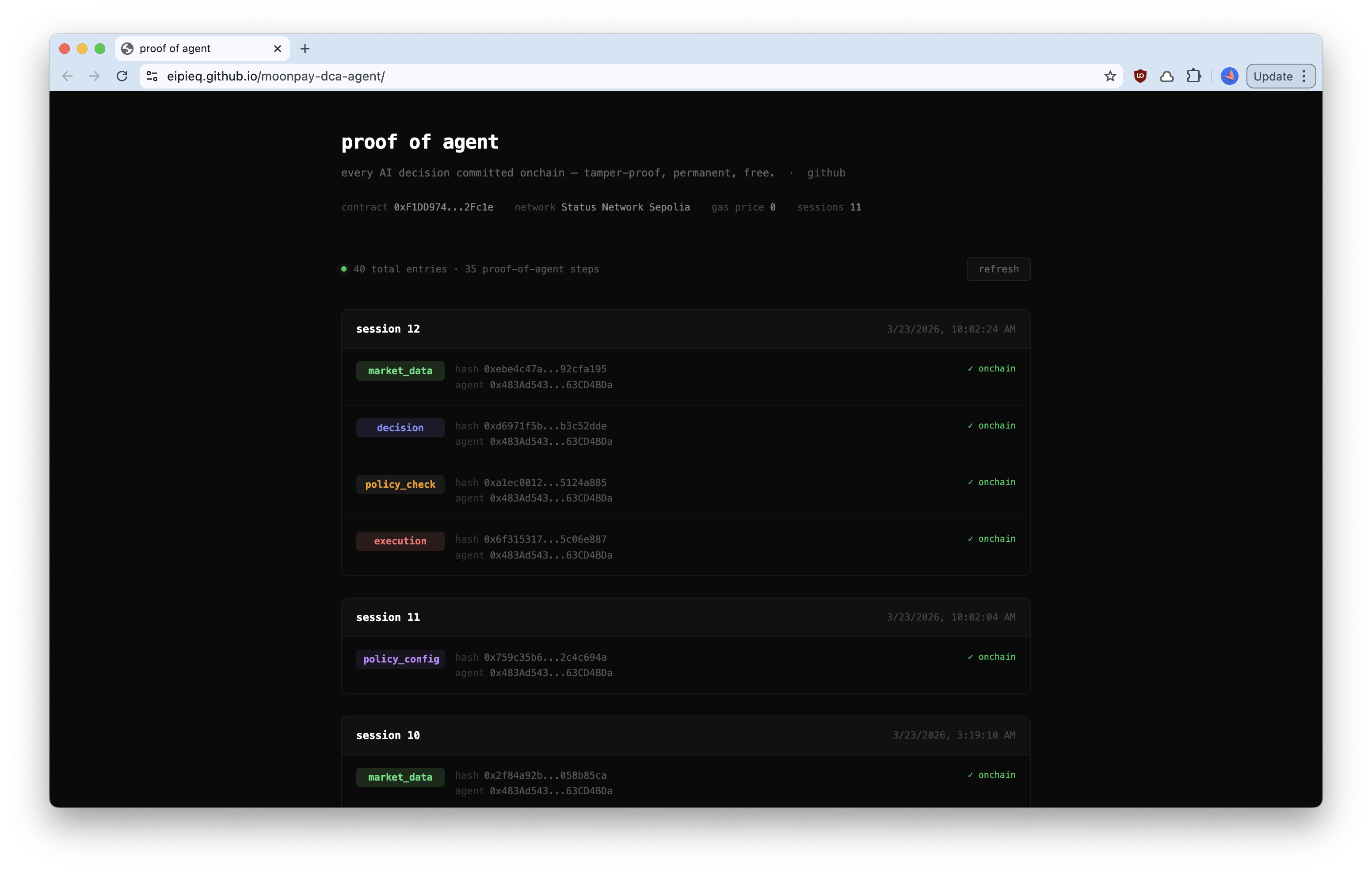 Proof of Agent screenshot 3