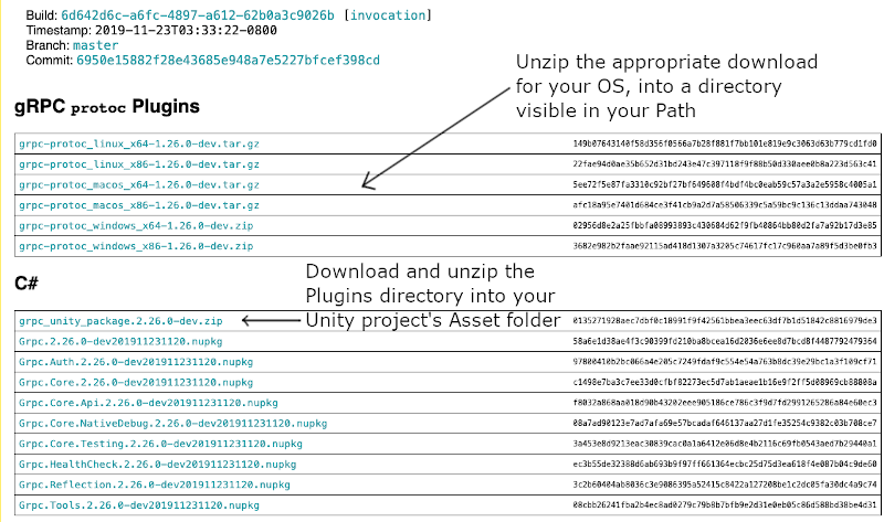 protoc unity programs and plugins