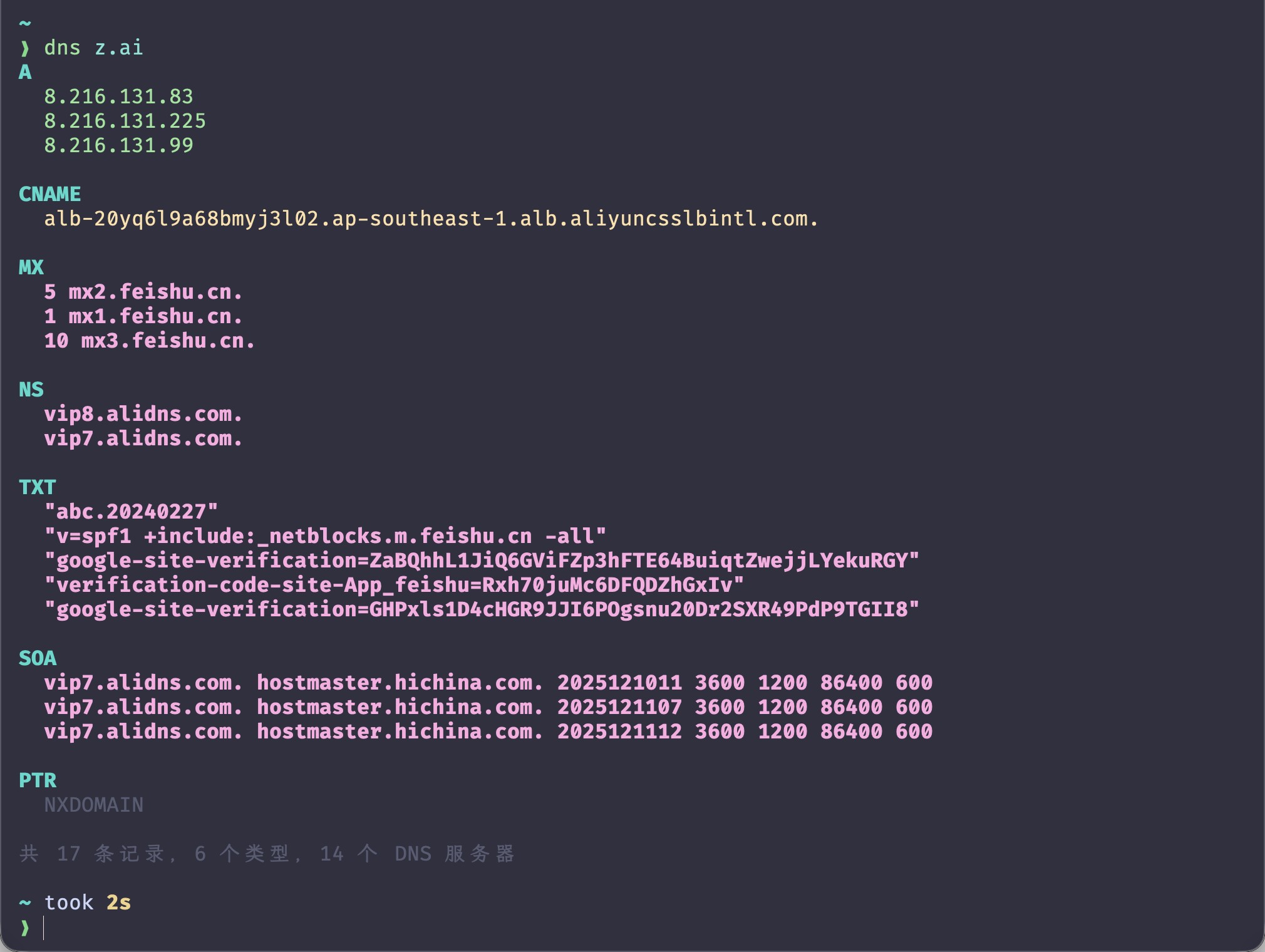 dns screenshot
