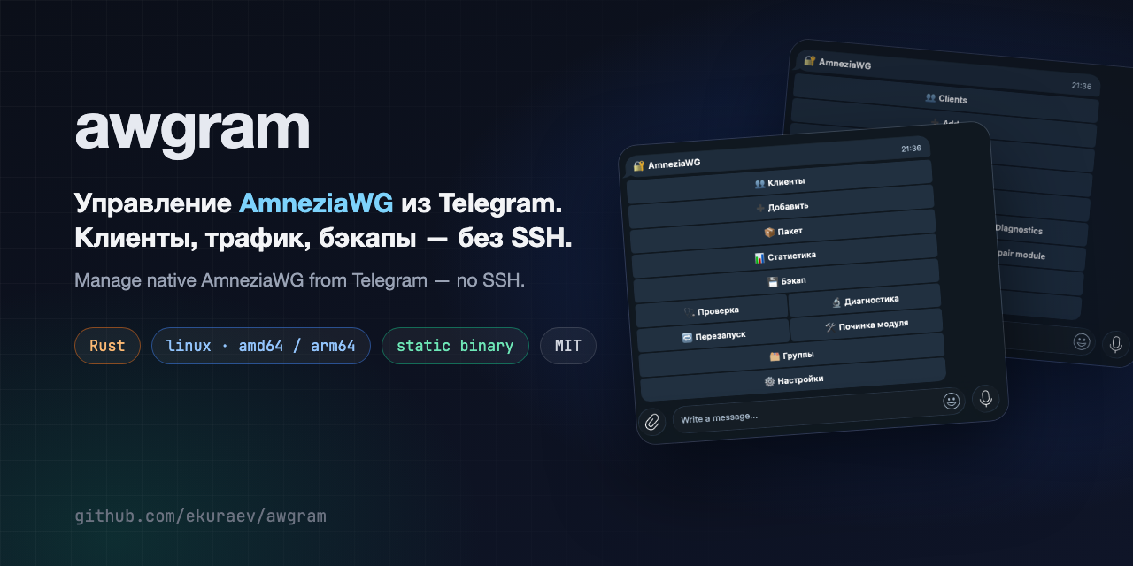 awgram — управление AmneziaWG из Telegram